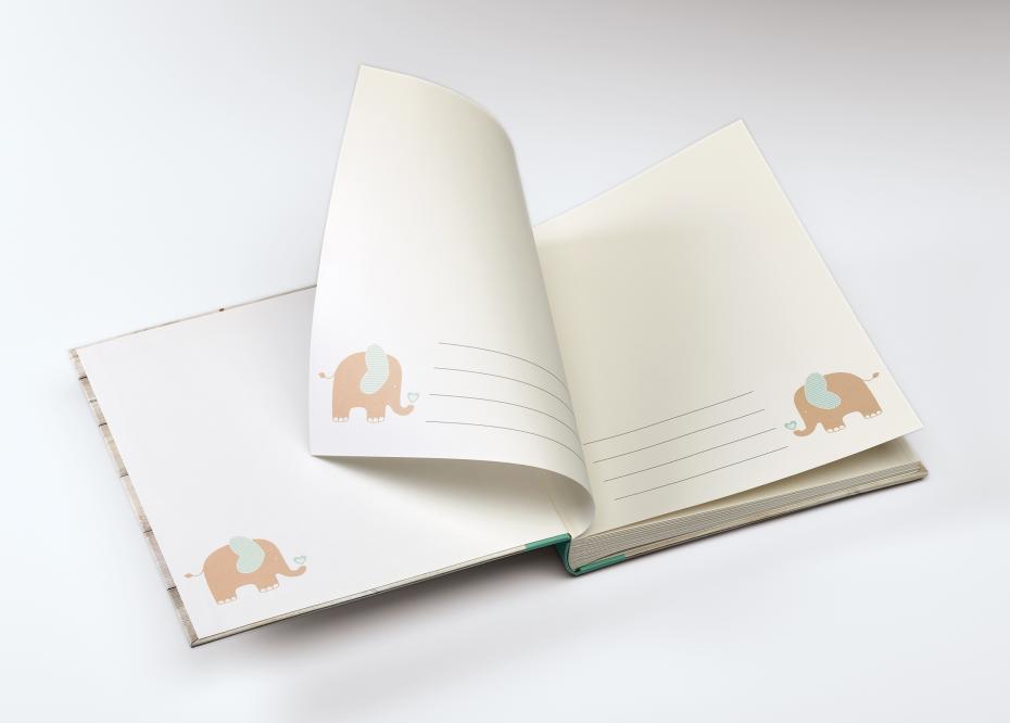 Welcome Vauvaalbumi Vihre - 28x30,5 cm (50 Valkoista sivua / 25 lehte)