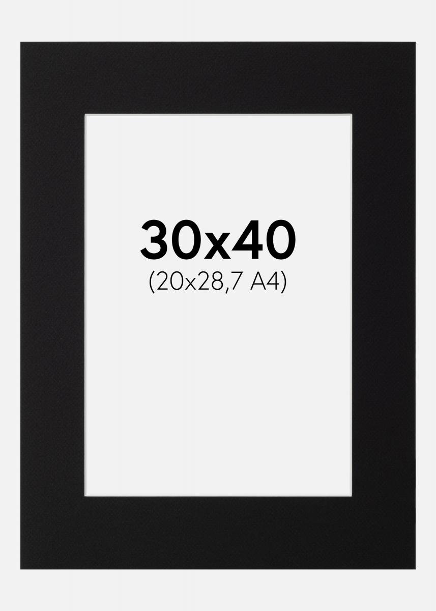 Paspatuuri Musta (Valkoinen keskus) 30x40 cm (20x28,7 - A4)