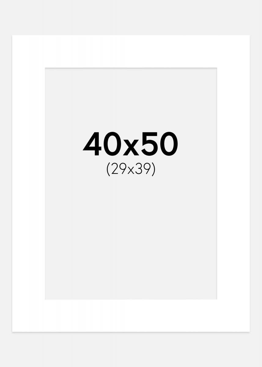 Paspatuuri Supervalkoinen (Valkoisella keskustalla) 40x50 cm (29x39 cm)