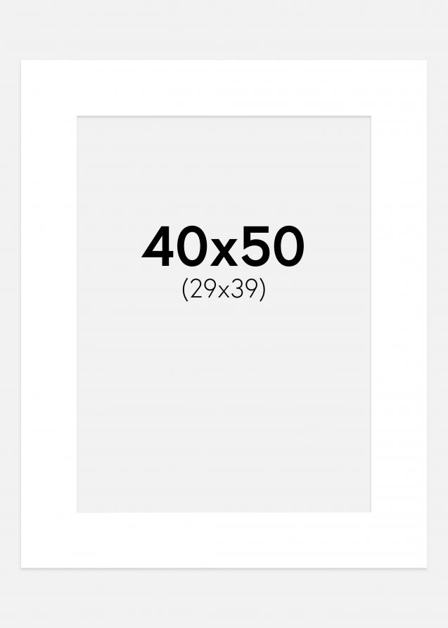 Paspatuuri Supervalkoinen (Valkoisella keskustalla) 40x50 cm (29x39 cm)