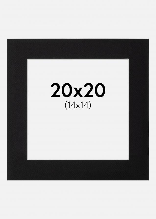 Paspatuuri Musta (Valkoinen keskus) 20x20 cm (14x14)