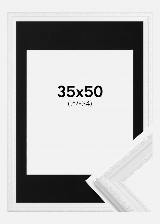 Kehys Abisko Valkoinen 35x50 cm - Paspatuuri Musta 30x35 cm