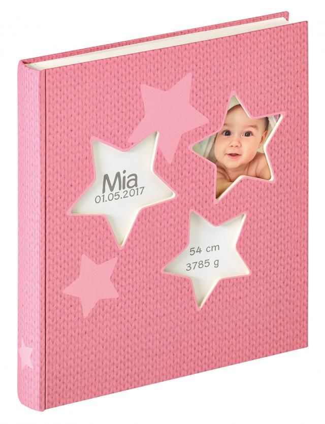 Estrella Vauva Vaaleanpunainen - 28x30,5 cm (50 Valkoista sivua / 25 lehteä)