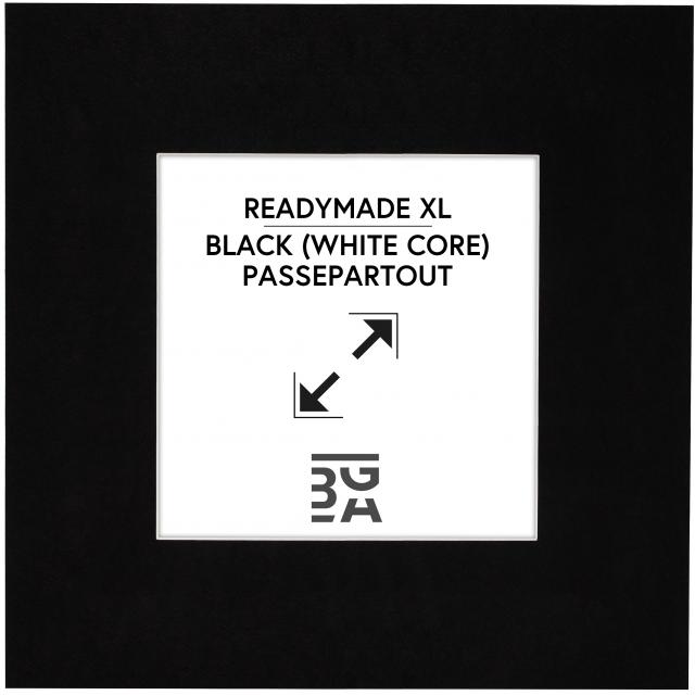 Paspatuuri XL Musta (Valkoinen keskus) 25x35 cm (14x19)