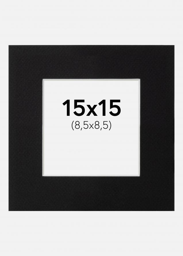 Paspatuuri Musta Standard (Valkoinen Keskus) 15x15 cm (8,5x8,5)