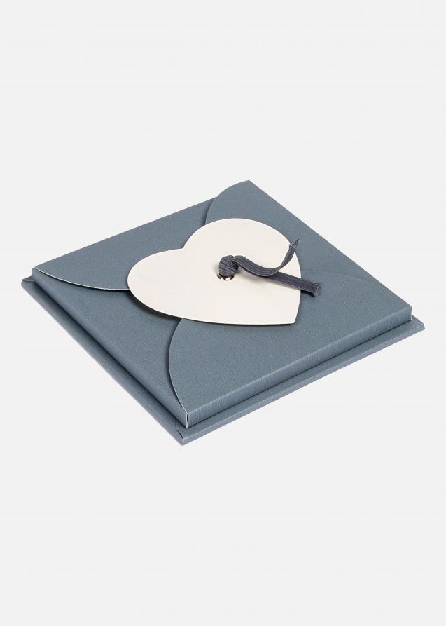 PAC Leporello Heart Harmaa - 11 Kuvalle koossa 10x10 cm