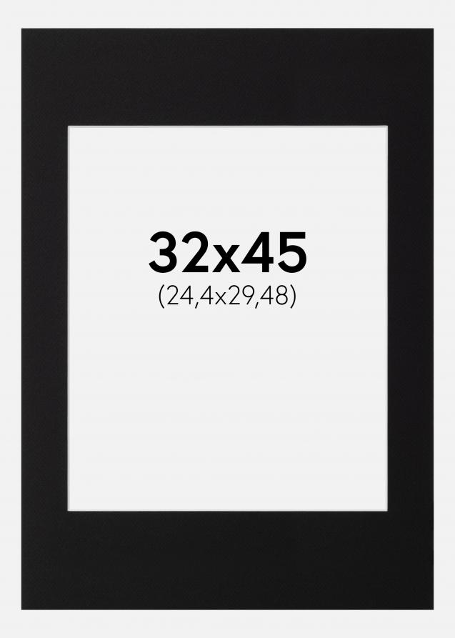 Paspatuuri Musta Standard (Valkoinen Keskus) 32x45 cm (24,4x29,48)