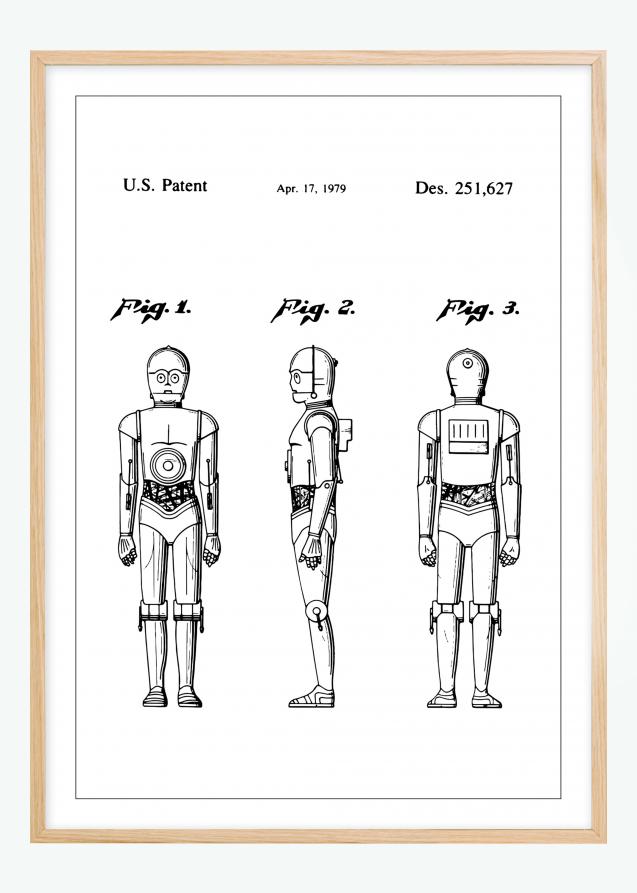 Patentti Piirustus - Star Wars - C-3PO Juliste
