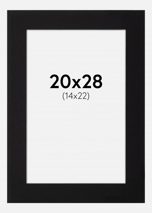 Paspatuuri Musta Standard (Valkoinen Keskus) 20x28 cm (14x22)