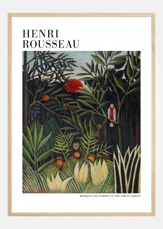 Henri Rousseau - Monkeys And Parrot In The Virgin Forest Juliste