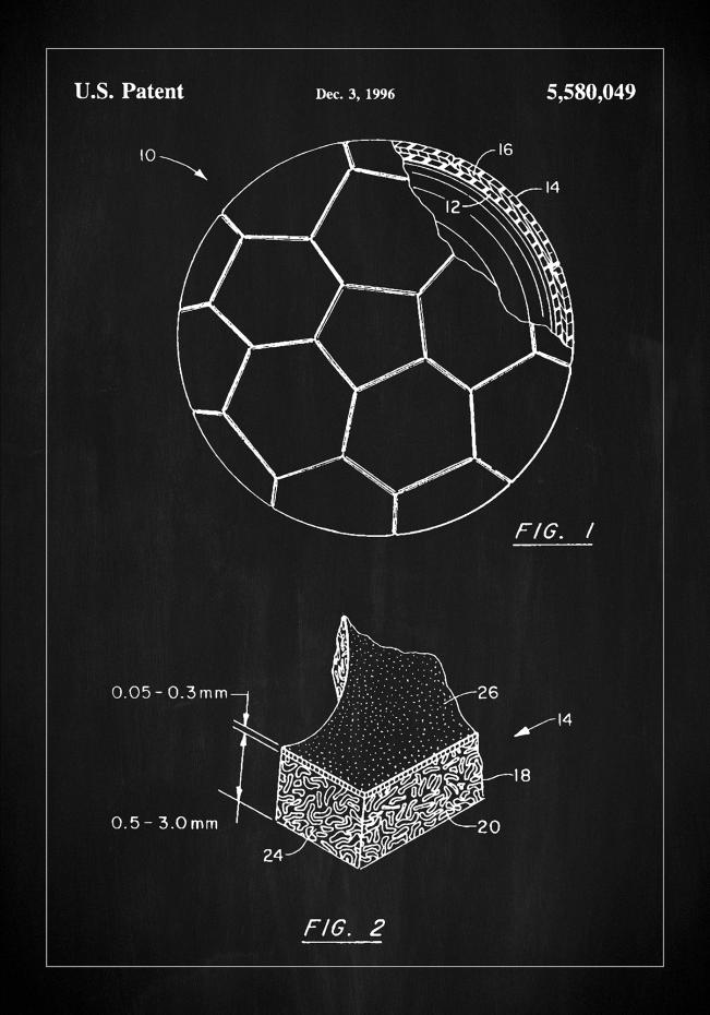 Patent Print - Football - Black