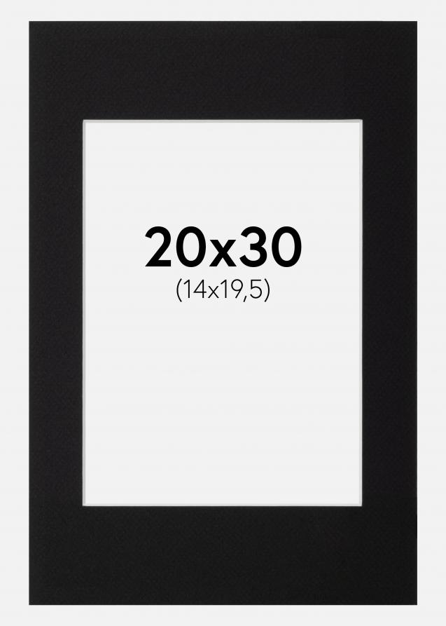 Paspatuuri Musta Standard (Valkoinen keskus) 20x30 cm (14x19,5)