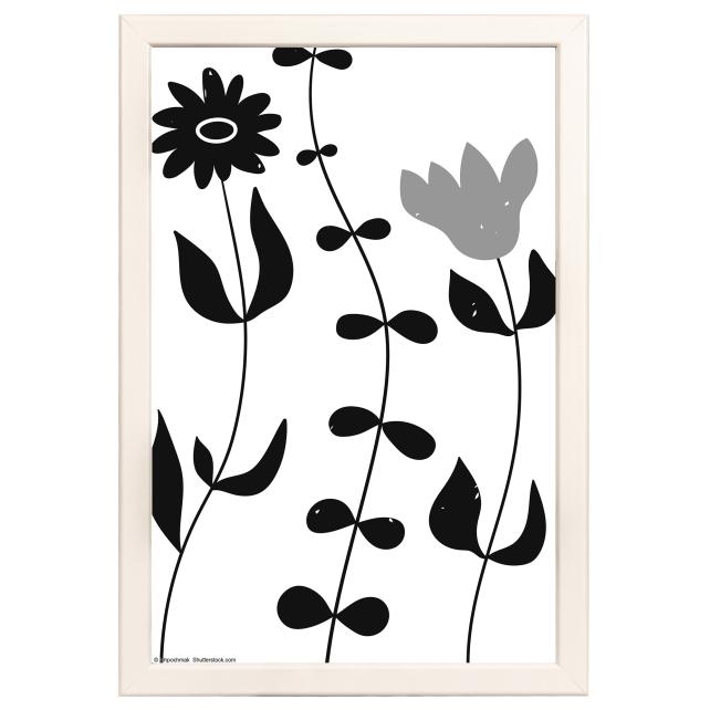 Kehys Liv Valkoista 20x30 cm - Passepartout Valkoista 10x20 cm