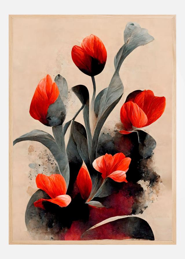 Red Tulips Juliste