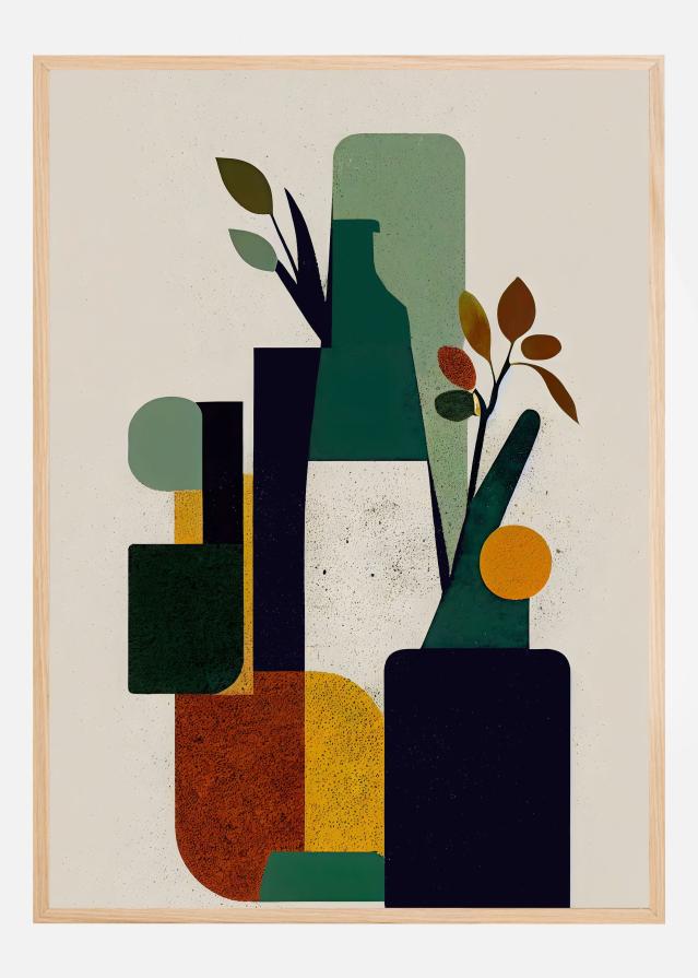 Bottle and Plant Juliste