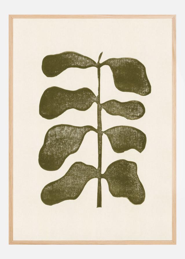 Linocut Plant Juliste