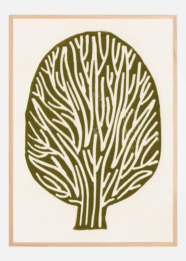 Linocut Tree Juliste