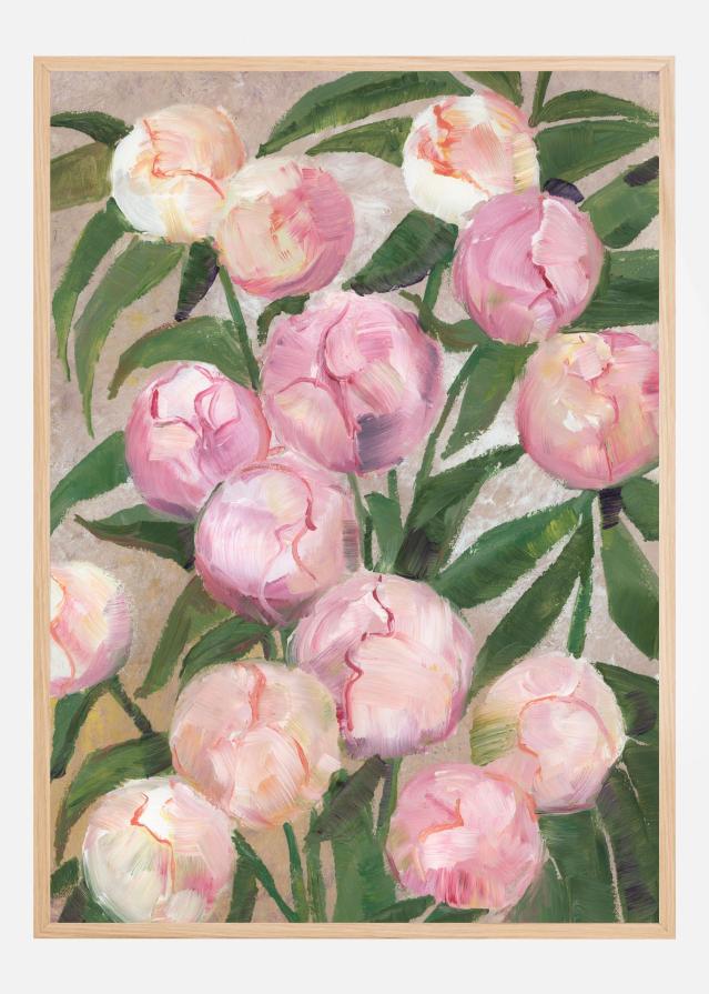 Valenty painterly peonies Juliste