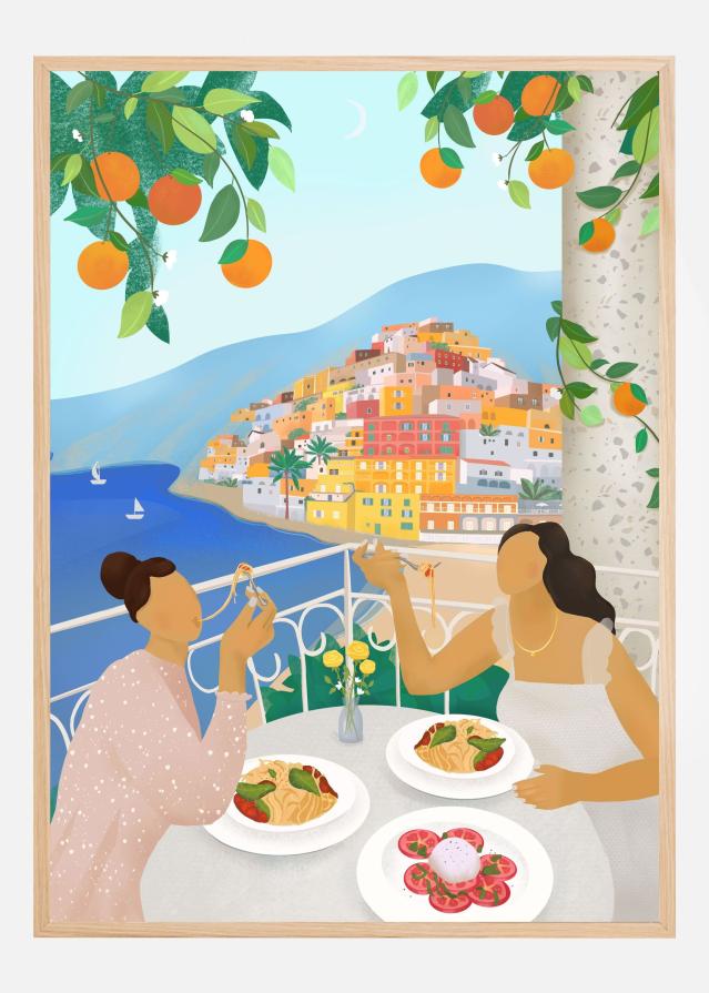 Girls in Positano Juliste
