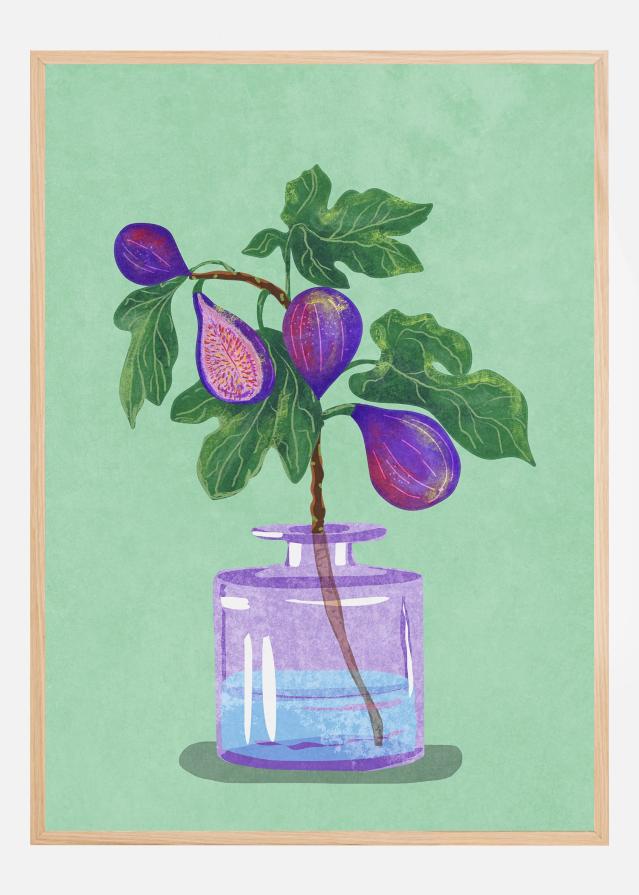 Figs Branch In Vase Juliste