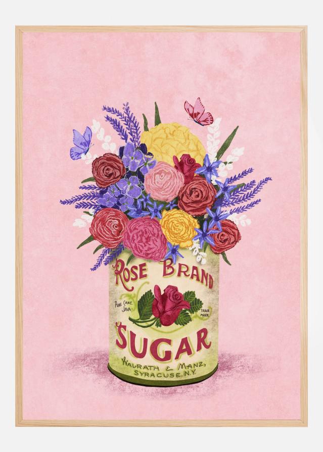 Flowers In a vintage Can Juliste