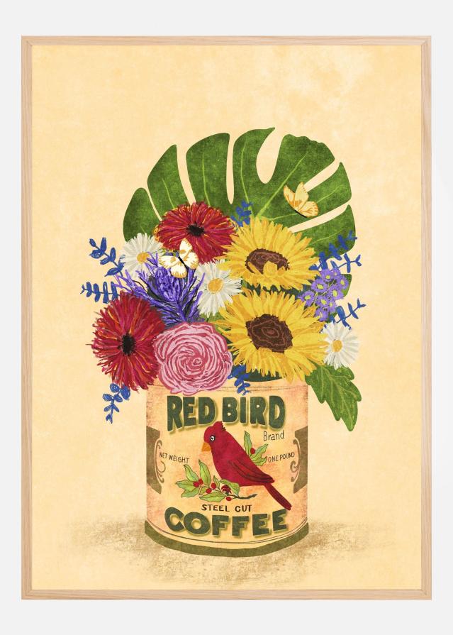 Flowers In a Vintage Coffee Can Juliste