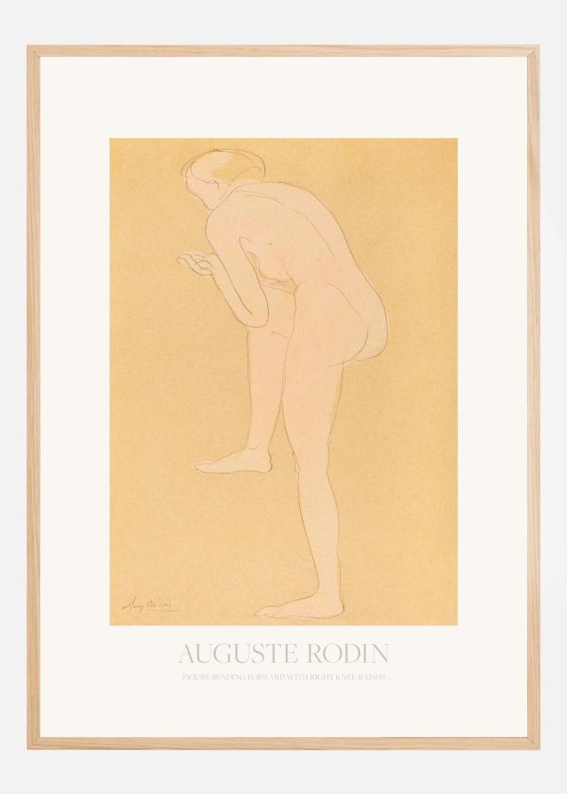 Figure Bending Forward With Right Knee Raised Juliste