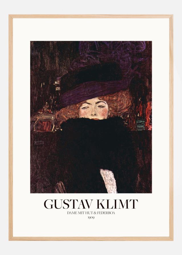 Dame Mit Hut Und Federboa (1909) Juliste