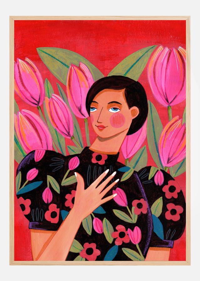 Abstract Modern Woman Portrait Juliste