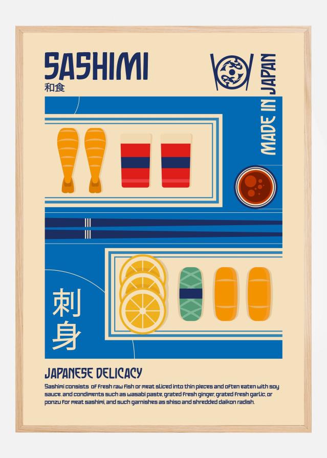 Sashimi Japanese Food Print Juliste