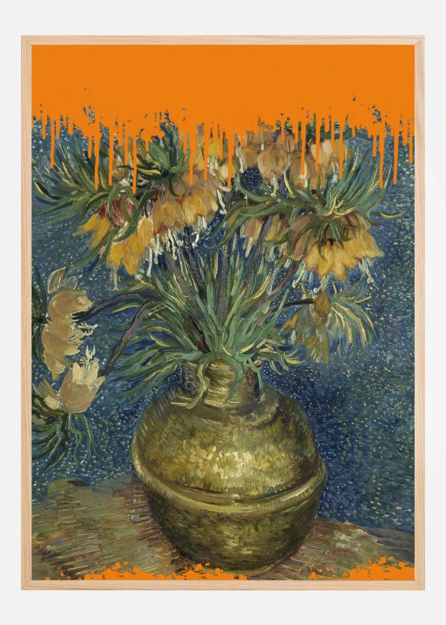 Collage Sunflowers and the splash Van Gogh Juliste