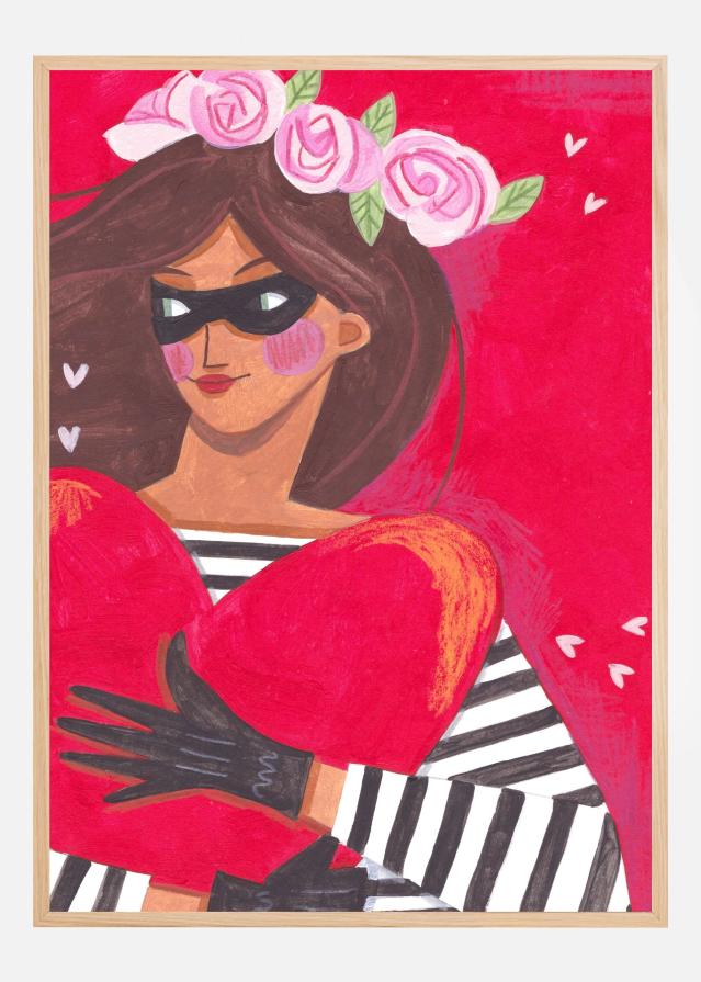 Portrait woman you stole my heart Juliste