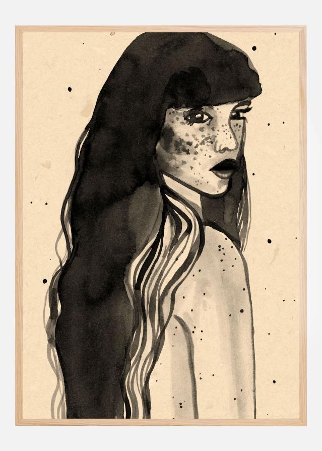 Long Hair Lady Juliste