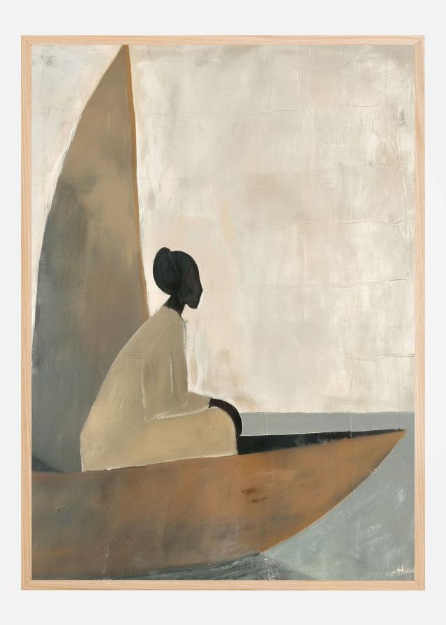 Woman On Boat Juliste