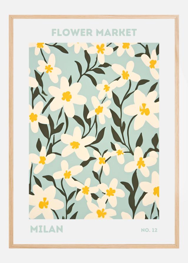 Flower Market Milan Juliste