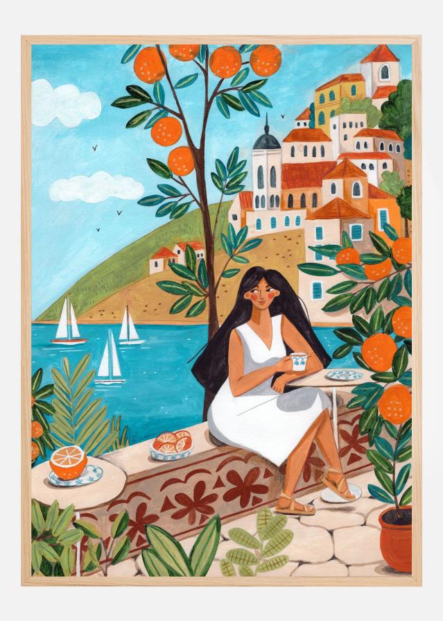 Travel woman in Mediterranean coast Juliste