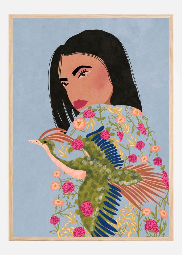 Girl with Crane Juliste