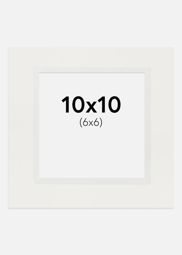 Paspartuuri Valkoinen 3 mm (Valkoinen ydin) 10x10 cm (6x6)