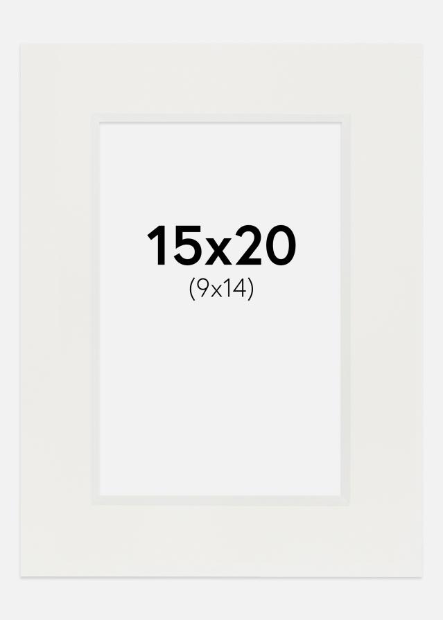 Paspartuuri Valkoinen 3 mm (Valkoinen ydin) 15x20 cm (9x14)