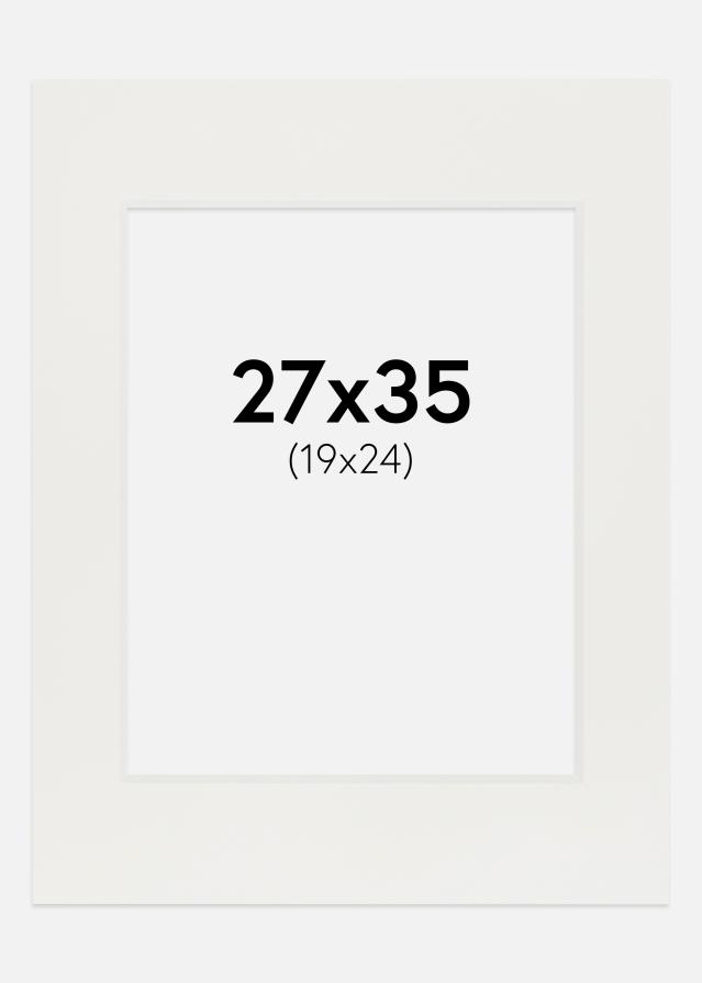 Paspartuuri Valkoinen 3 mm (Valkoinen ydin) 27x35 cm (19x24)