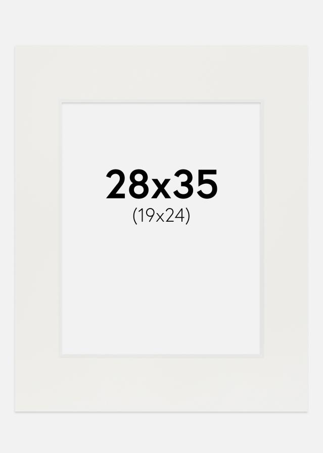 Paspartuuri Valkoinen 3 mm (Valkoinen ydin) 28x35 cm (19x24)