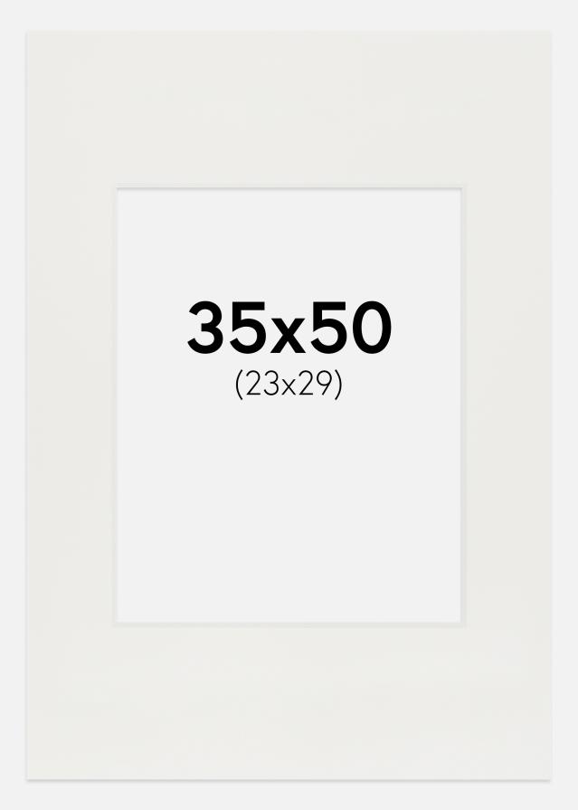 Paspartuuri Valkoinen 3 mm (Valkoinen ydin) 35x50 cm (23x29)