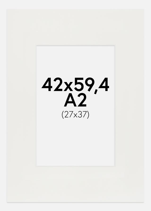 Paspartuuri Valkoinen 3 mm (Valkoinen ydin) 42x59,4 cm (24x37)