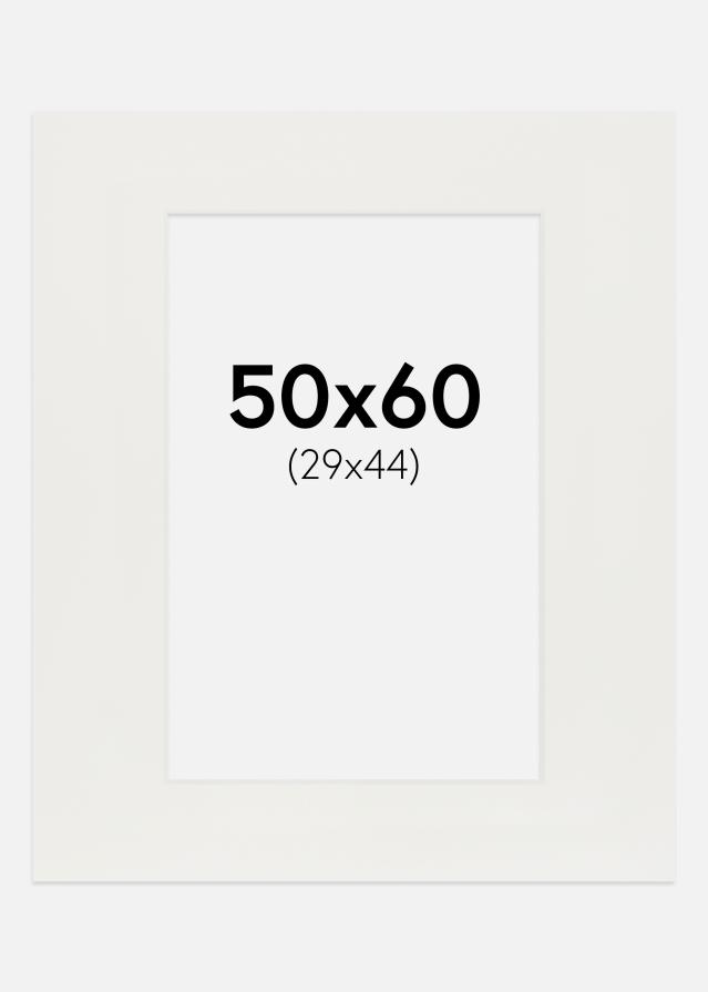 Paspartuuri Valkoinen 3 mm (Valkoinen ydin) 50x60 cm (29x44)