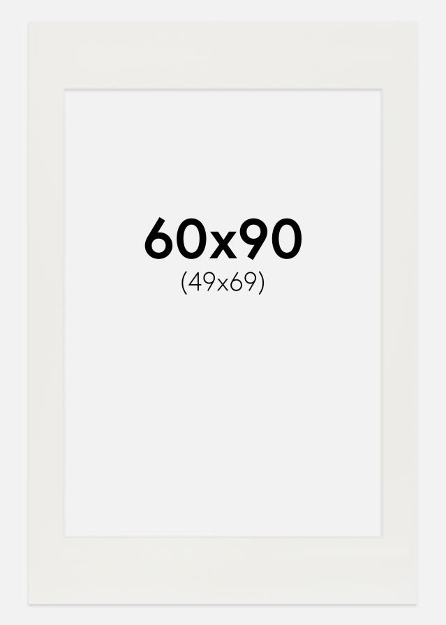 Paspartuuri Valkoinen 3 mm (Valkoinen ydin) 60x90 cm (49x69)