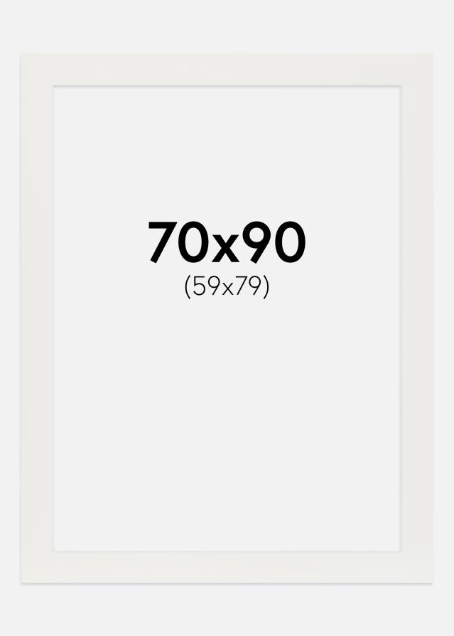 Paspartuuri Valkoinen 3 mm (Valkoinen ydin) 70x90 cm (59x79)