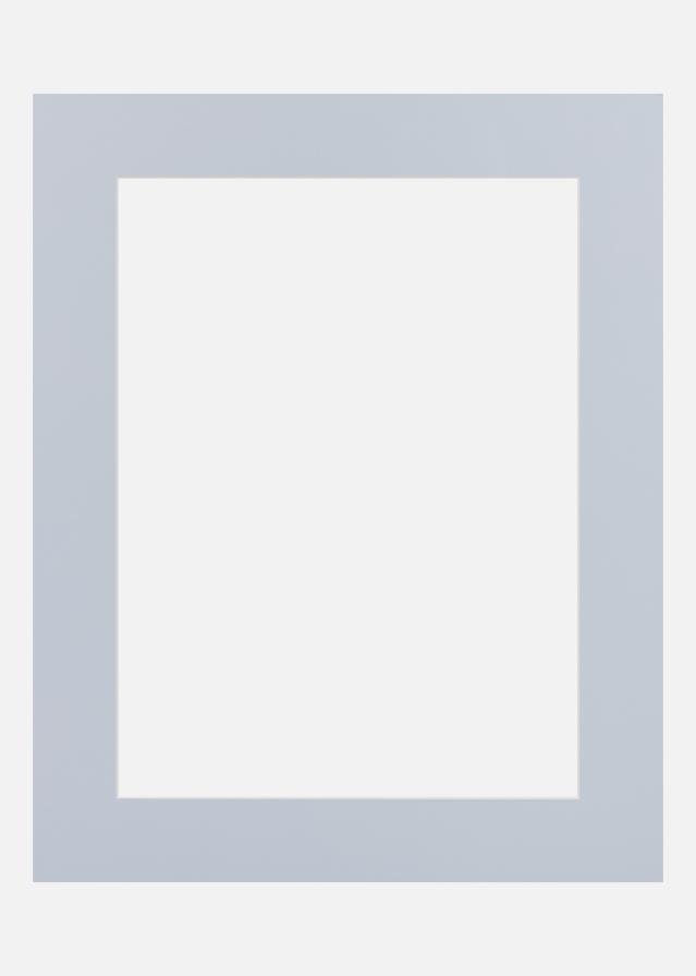 Passepartout Blue Satin (Valkoinen keskus) 30x40 cm (19x29)