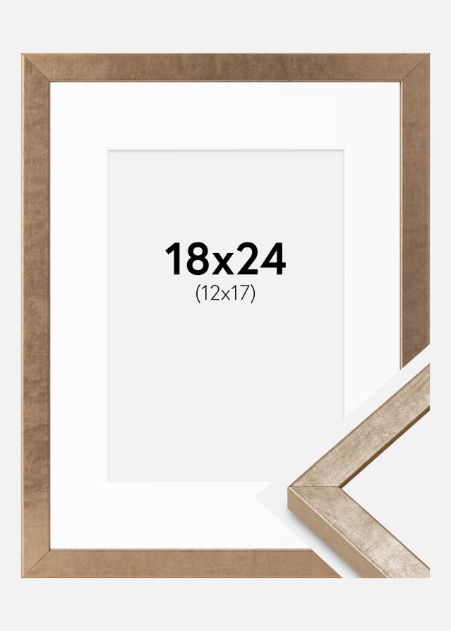 Kehys Ares Messinki 18x24 cm - Passepartout Valkoista 13x18 cm