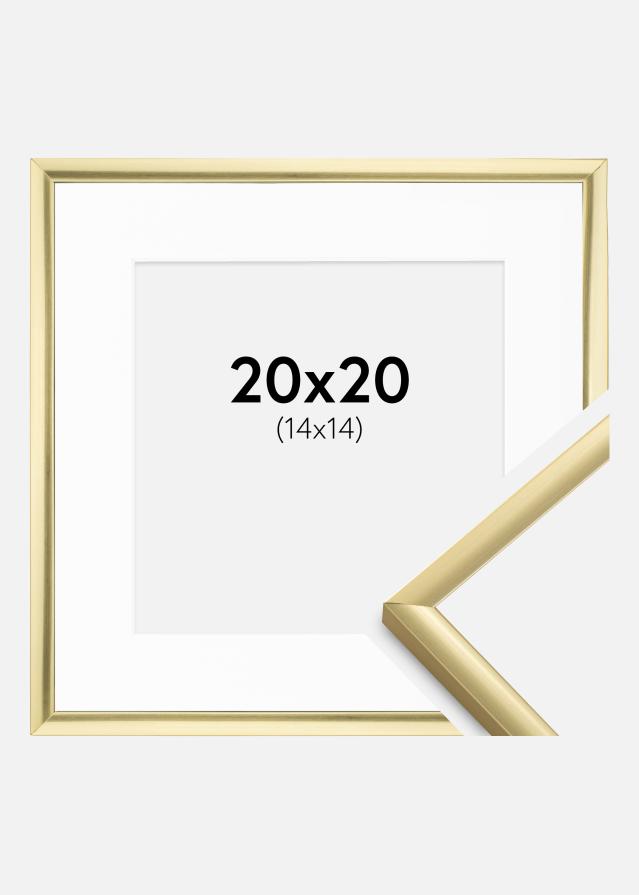 Kehys New Lifestyle Kulta 20x20 cm - Passepartout Valkoista 15x15 cm