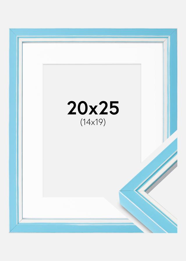 Kehys Diana Vaaleansininen 20x25 cm - Passepartout Valkoista 15x20 cm